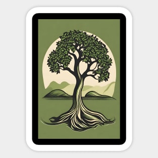 new growth tree Sticker